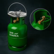 Газовий балон "JAN Svarka" VIP 8л – посилений корпус, латунні тарілки, ідеальний для кемпінгу та побуту