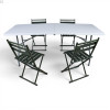 Кемпинговый комплект Travel Table Set – складной стол HDPE 180 см и 4 туристических кресла.