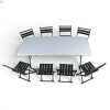 Кемпинговый комплект Travel Table Set – складной стол HDPE 180 см и 8 туристических кресел