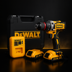 Шуруповерт ударний DeWALT 21V + 2 АКБ 2Ah + Металевий патрон 
