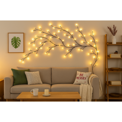 Гірлянда-гілка декоративна, 2,3 м, 144 LED USB №2