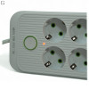Мережевий фільтр Подовжувач USB ТК-13 (10×220В+4×USB+1×Type-C), F26u, Білий, 3 м