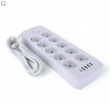 Мережевий фільтр Подовжувач USB ТК-13 (10×220В+4×USB+1×Type-C), F26u, Білий, 3 м