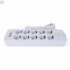 Мережевий фільтр Подовжувач USB ТК-13 (10×220В+4×USB+1×Type-C), F26u, Білий, 3 м