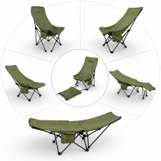 Сложное туристическое кресло-паук Compact Outdoor Chair 100 кг с черным чехлом.