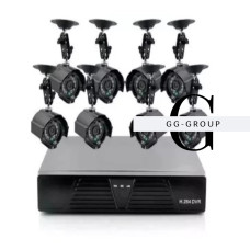 Система відеоспостереження AHD Security Recording System 8CH IP66