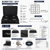 Настольная газовая плита BOBBYTEC 2877 на 4 конфорки с порошковым покрытием, редуктором и шлангом 3 м.