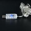 Гірлянда Роса штора 2×2 м 160 LED, USB, пульт, 8 режимів, мультиколор, IP20