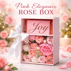 Подарочная композиция из мыльных роз "Tender Pink Rose Box"