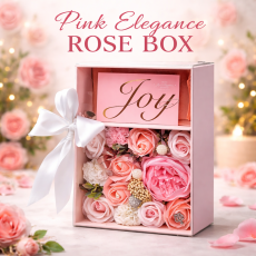 Подарункова композиція з мильних троянд “Tender Pink Rose Box”