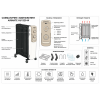 Масляный обогреватель Airmate HU1329-W 2200 Вт с термостатом, 3 режимами мощности, сушилкой и увлажнителем