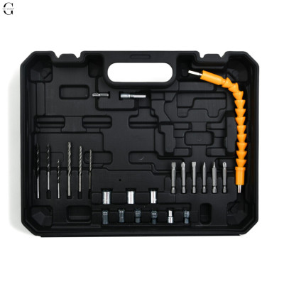 Шуруповерт DeWALT 24V Безщітковий + 2 АКБ 10Ah + Металевий патрон + Набір інструментів  №2