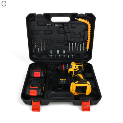 Шуруповерт DeWALT 24V Безщітковий + 2 АКБ 10Ah + Металевий патрон + Набір інструментів  №1