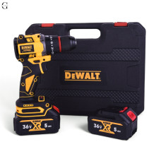 Шуруповерт DeWALT36V Безщітковий + 2 АКБ 5Ah + Металевий патрон 