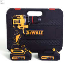 Шуруповерт DeWALT 36V Безщітковий + 2 АКБ 2Ah + Металевий патрон + Набір інструментів 