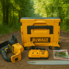 Акумуляторна ланцюгова пилка DeWALT 36V, 6.0 А·рік, безщіткова, кейс, шина 12 дюймів 