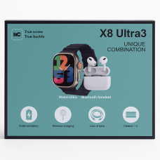 Часи + 2 ремінці + бездротова зарядка X8 Watch set AND 5325