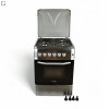 Комбінована плита ELITE Lux OEG 6631 T IX — 3 газові конфорки + 1 електро, електрична духовка, п'єзопідпал