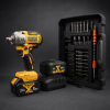 DeWALT гайковерт аккумуляторный 36V бесщеточный с кейсом, 2x5Ah аккумуляторами и набором насадок.