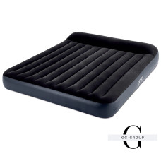 Intex Велюр Кровать 64144(2) с подголовником, размер 183x203x25 см