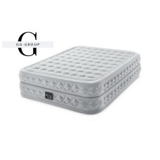 Intex Велюр матрас 64490 ND(1) 152х203х51см, встроенный электронасос, двуспальный