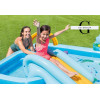Intex Игровой центр 57161 NP (2) “Приключения в джунглях“, 3 года, горка, кольца и шарики, размер 257х216х84см