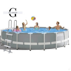 Intex Басейн каркасний 26732 NP (1) 549-122 см, насос 220V, 5687 л/рік, об'єм води - 24311л, сходи, тент, підстилка