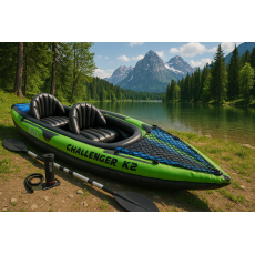 Intex Challenger K2 68306 NP надувна байдарка для двох, 351×76 см, з веслами та ручним насосом