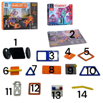 Магнітний конструктор Magnit/Magical/LIMO TOY 72 деталій  №4