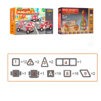 Магнітний конструктор Magnit /Magical/LIMO TOY 83 деталей  №3