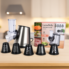 Измельчитель овощей 5в1 LumaBella LB-56012 800 Вт, насадки из нержавеющей стали, противоскользящие ножки