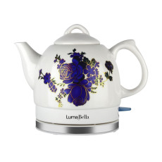 Керамический электрочайник LumaBella LB-59016 1.2 л, 1500 Вт, скрытый нагревательный элемент, фильтр.