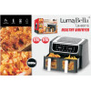 Аэрофритюрница LumaBella LB-60015, 5.5 л+5.5 л, 3000 Вт, антипригарное покрытие, таймер, регулировка температуры