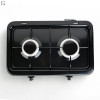 Плита газова настільна YUCEL O-200-LPG-black, 2 конфорки, емаль, з кришкою, ТУРЦІЯ