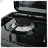 Плита газова настільна YUCEL O-200-LPG-black, 2 конфорки, емаль, з кришкою, ТУРЦІЯ
