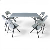 Кемпинговый комплект Travel Table Set – сложный стол HDPE 180 см и 6 туристических кресел