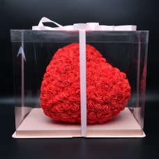 Серце з роз KR-20 28×25×13 см – декоративна композиція з 3D роз
