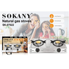 Двоконфоркова Газова настільна плита Sokany SK-07022 балоний газ 
