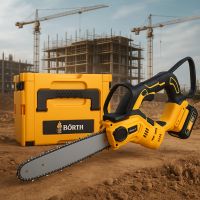 Акумуляторна ланцюгова пилка BÖRTH 36V, 6.0 А·год, безщіткова, кейс, шина 12 дюймів