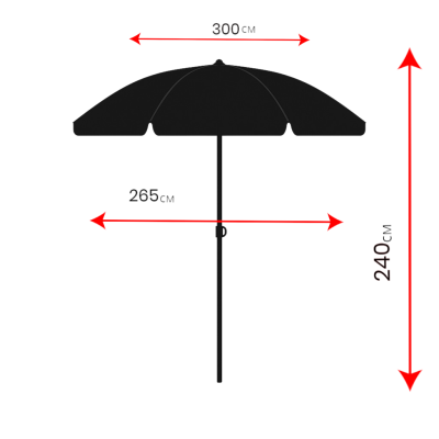  Садовий торговий зонт Mario Umbrella — надійний захист і стильний вигляд ІТАЛІЯ  №0