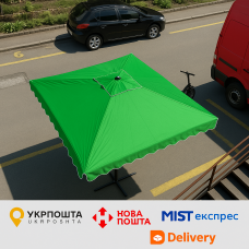 Зонт Monsen 2.5×2.5 м (вн. 2.15 м), UV-захист, вітровий клапан, регулювання висоти, Туреччина