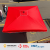 Парасолька Munsen 3×3 м з вітровим клапаном і УФ-захистом, нейлон, металева конструкція Червона 