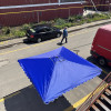 Парасолька Munsen 3×3 м з вітровим клапаном і УФ-захистом, нейлон, металева конструкція Синя 