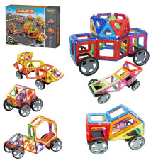 Конструктор LT3002 магнітний, транспорт, 58 деталей Magnit/Magical/LIMO TOY
