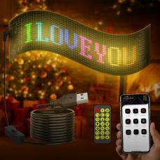 Гнучкий водонепроникний LED дисплей 12×60 з Bluetooth, керуванням та Type-C живленням 