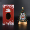 Рождественский LED ночник-ель с фигурками и блестками 14×8.5 см на батарейках AAA AT-D11S