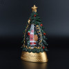 Рождественский LED ночник-ель с фигурками и блестками 14×8.5 см на батарейках AAA AT-D11S