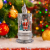 Рождественский LED ночник с фигурками и жидкостью 14 см на батарейках ART-0609