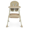 Стульчик для кормления M 4136-2 Beige, складной, экокожа, 5-точечные ремни, столик, корзина