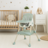 Детский стульчик для кормления M 4136-2 Olive, складной, экокожа, 5-точечные ремни безопасности.